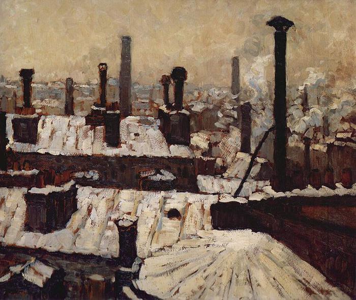 Gustave Caillebotte Toits sous la neige, Paris China oil painting art
